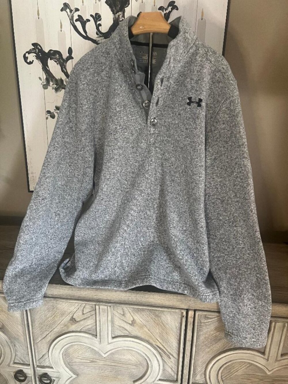 Under Armour 5 Button Pullover Sweater * EUC * Men's Large